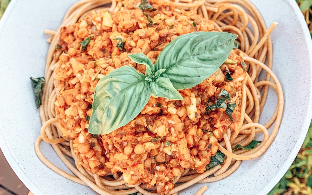 Veggie and Lentil Spaghetti Bolognese